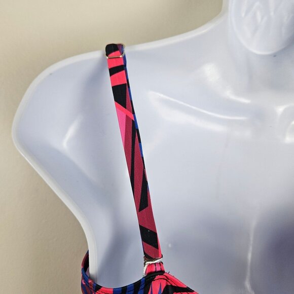 Eomenie Womens Med Push Up Wrap Tummy Control One-Piece Swimsuit Tropical Print - Picture 13 of 13